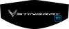 2020-2025 C8 Corvette Trunk Cover Mono-White Stingray + Flags Logos