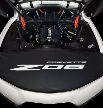 2020-2023 C8 Corvette Trunk Cover White CORVETTE + Flag Logo 2020-2023 C8 Corvette Trunk Cover White CORVETTE + Flag Logo