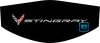 2020-2025 C8 Corvette Trunk Cover White Stingray + Flags Logos