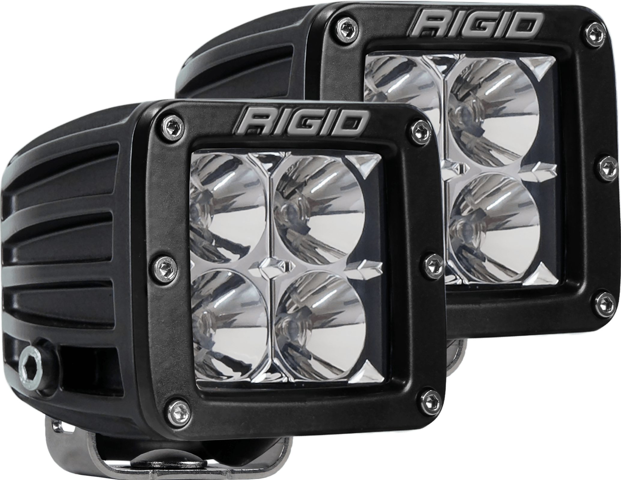 Flood Surface Mount Black Pair D-Series Pro RIGID Lighting 202113