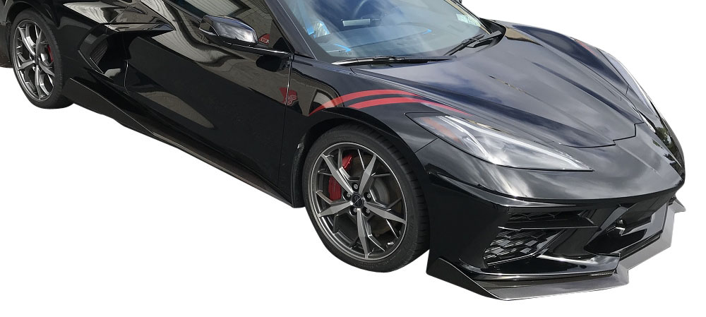 2020-2025 C8 Corvette Fender Stripes - Single Color Gloss Rapid Blue Left & Right Side