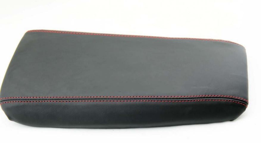 1997-2004 C5 Corvette Leather Armrest Cover - Black W/Medium Gray Stitch & 6/8in Padding