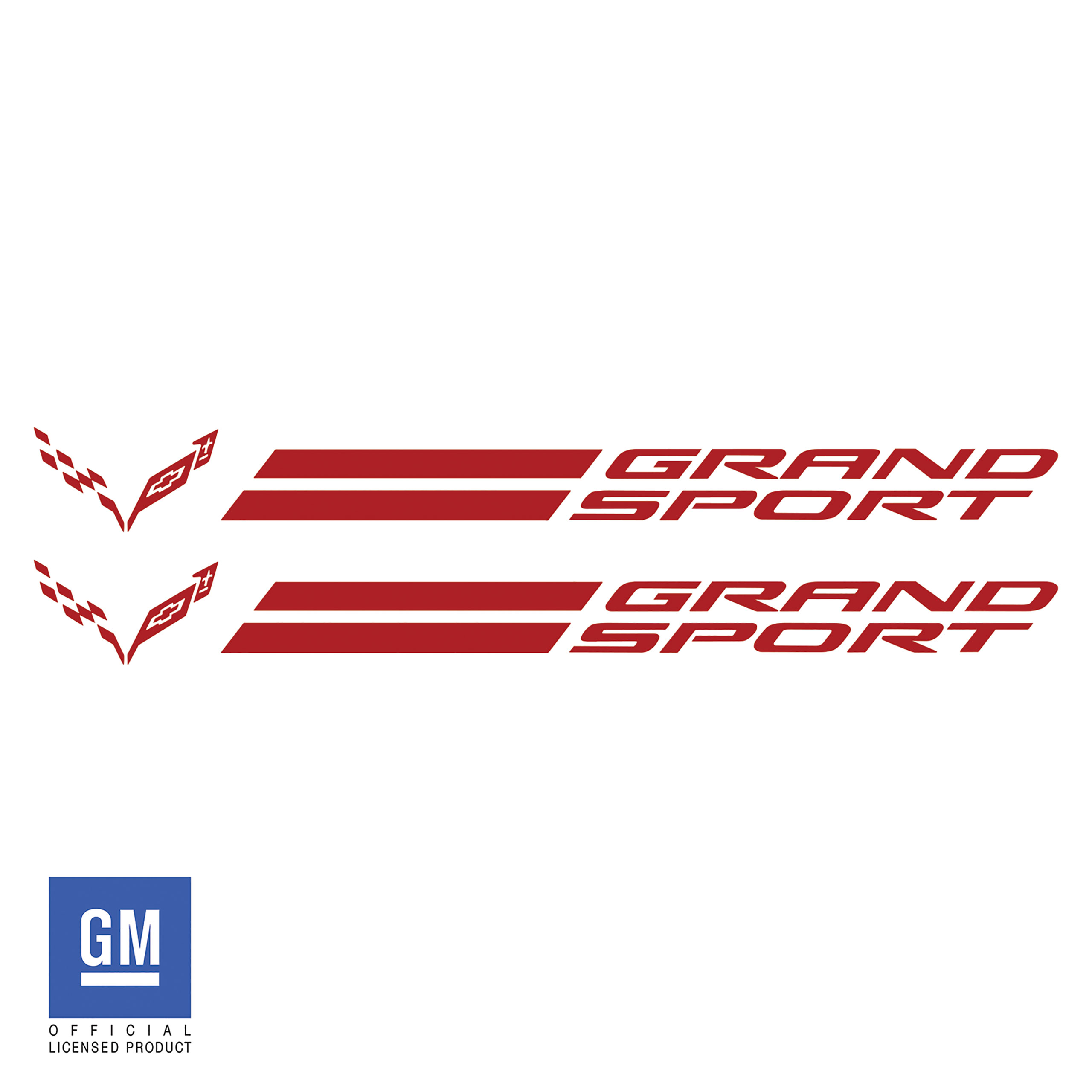 2014-2019 C7 Corvette Grand Sport Door Sill Vinyl Overlay Decals - Gloss Red