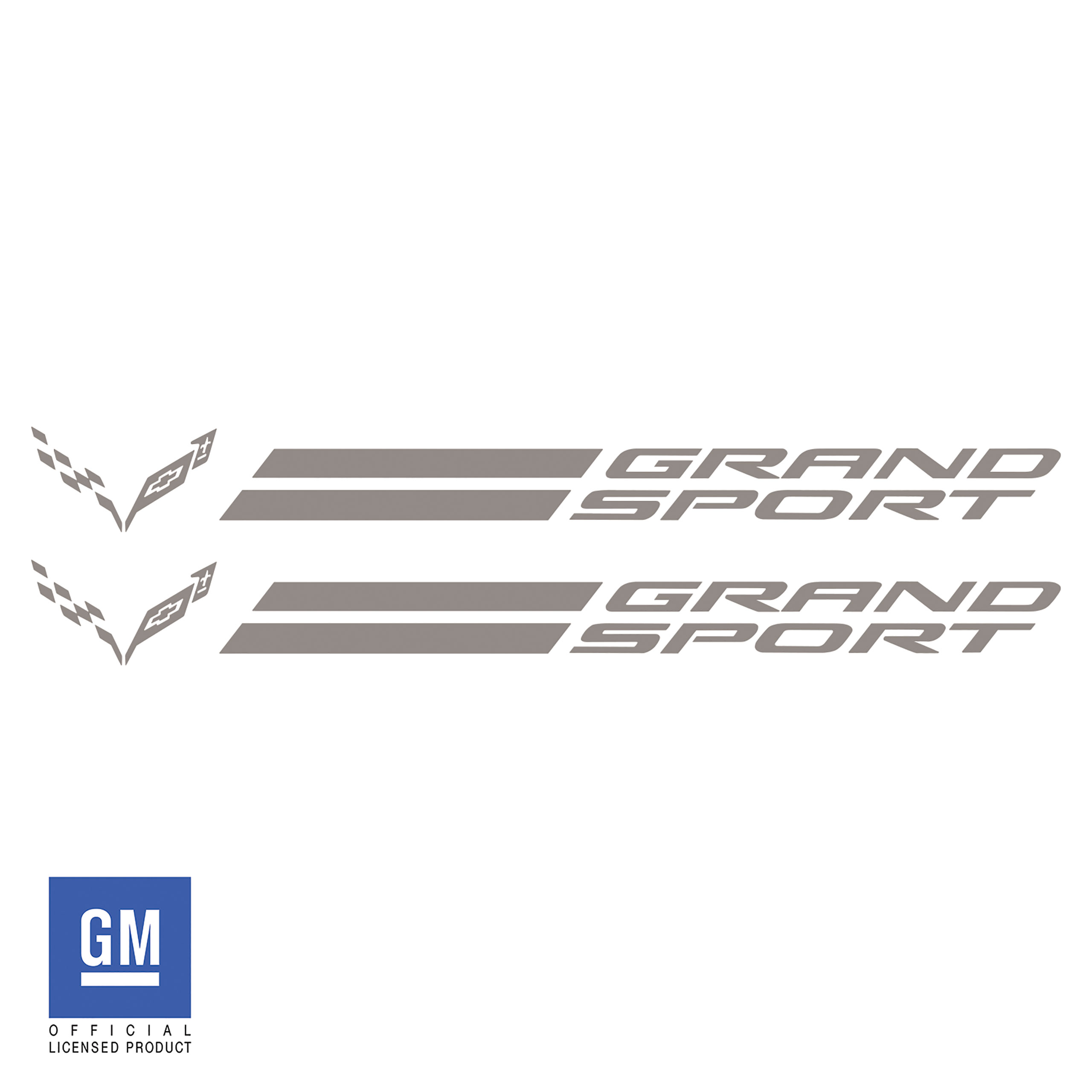 2014-2019 C7 Corvette Grand Sport Door Sill Vinyl Overlay Decals - Gloss Silver
