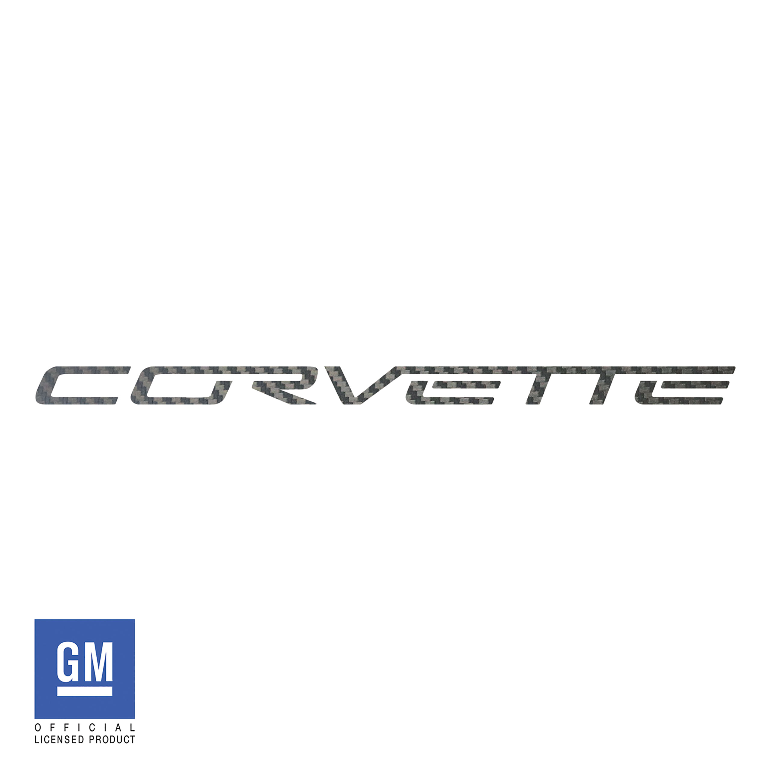 2005-2013 C6 Corvette Dash Air Bag Vinyl Lettering Kit - Black Carbon Fiber