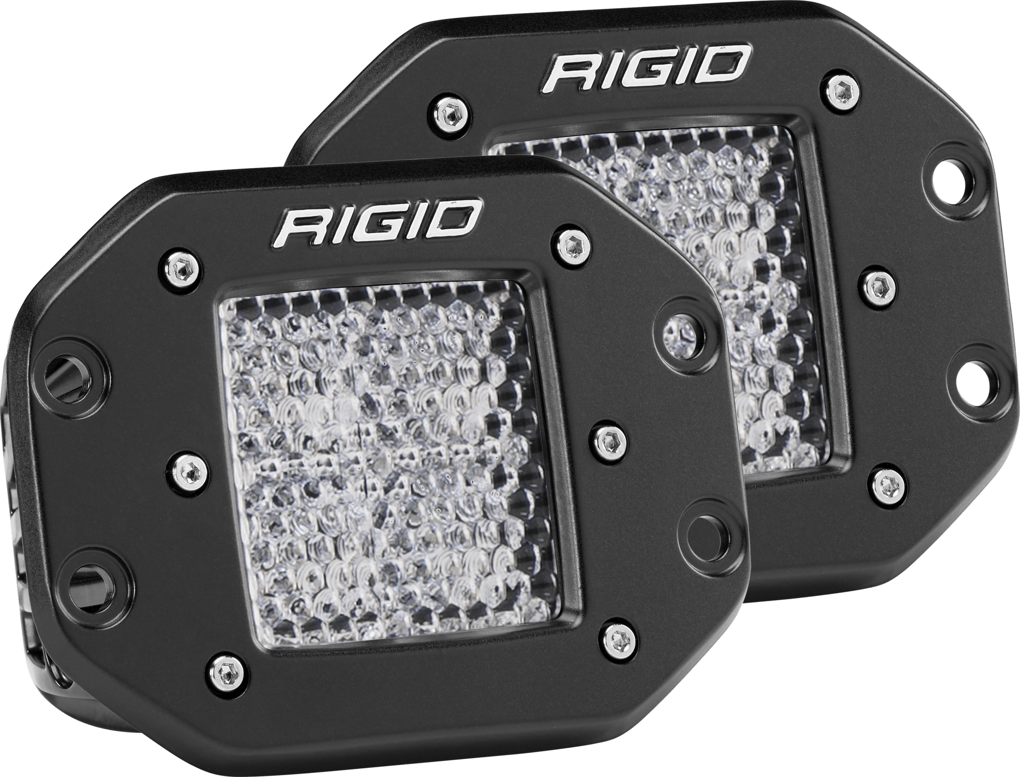 Diffused Flush Mount Black Pair D-Series Pro RIGID Lighting 212513