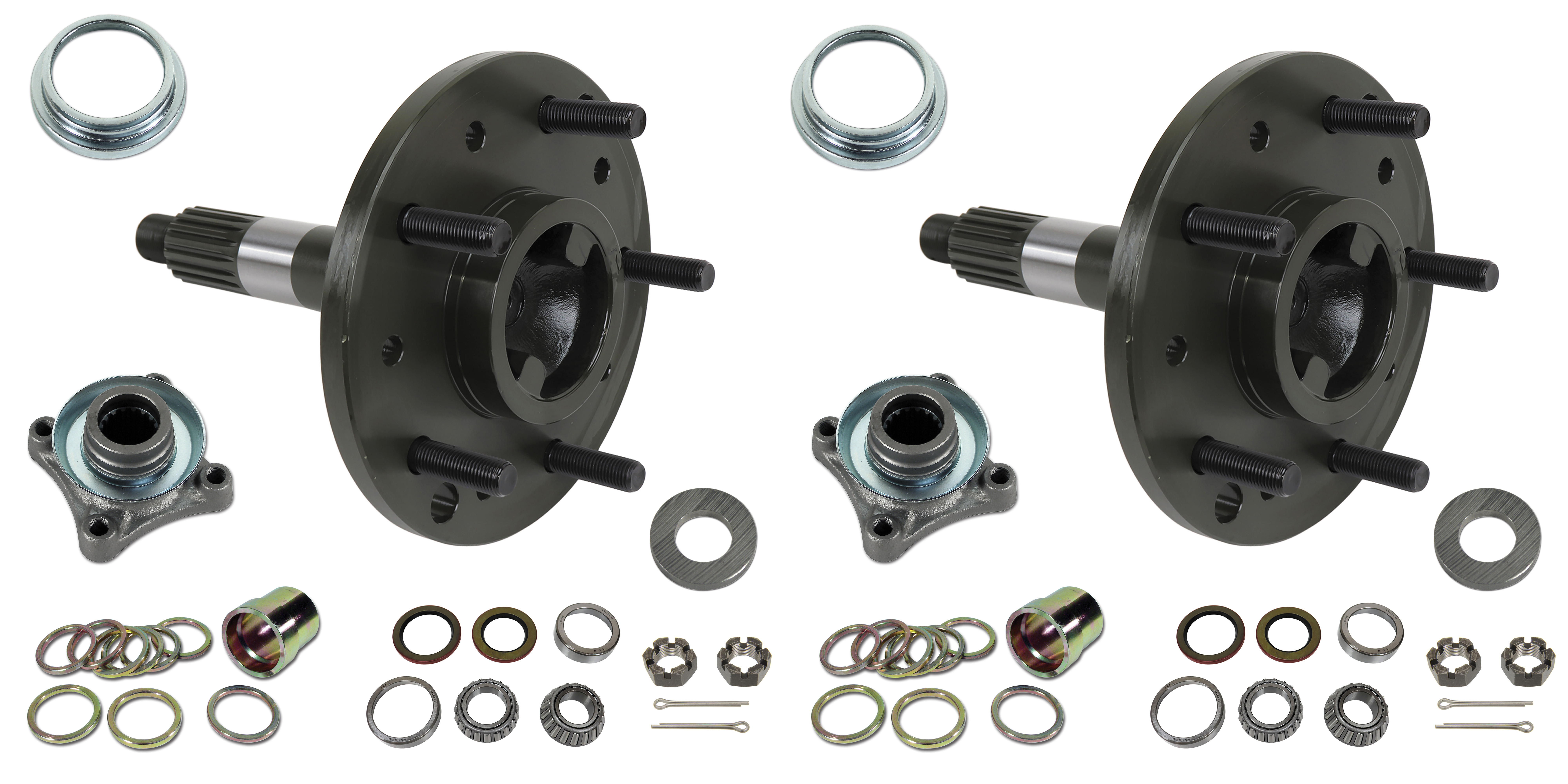 1965-1982 C3 Corvette Rear Spindle Refresh Kit W/New Spindles, Bearings, Shims & Seals - Car Set