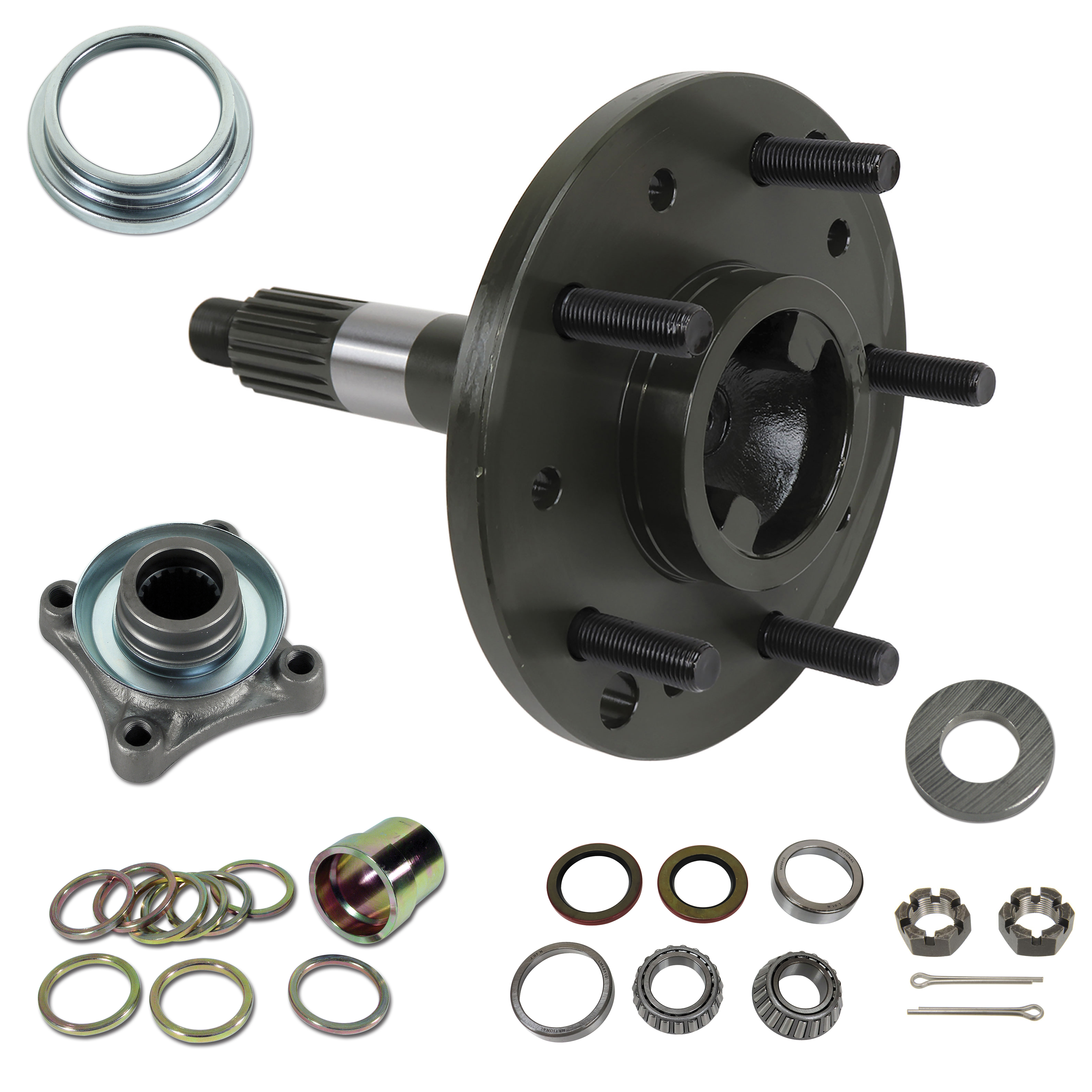 1965-1982 C3 Corvette Rear Spindle Refresh Kit W/New Spindle, Bearings, Shims & Seals