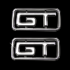 1982-2010 FORD MUSTANG GT EMBLEM WITH CORRAL