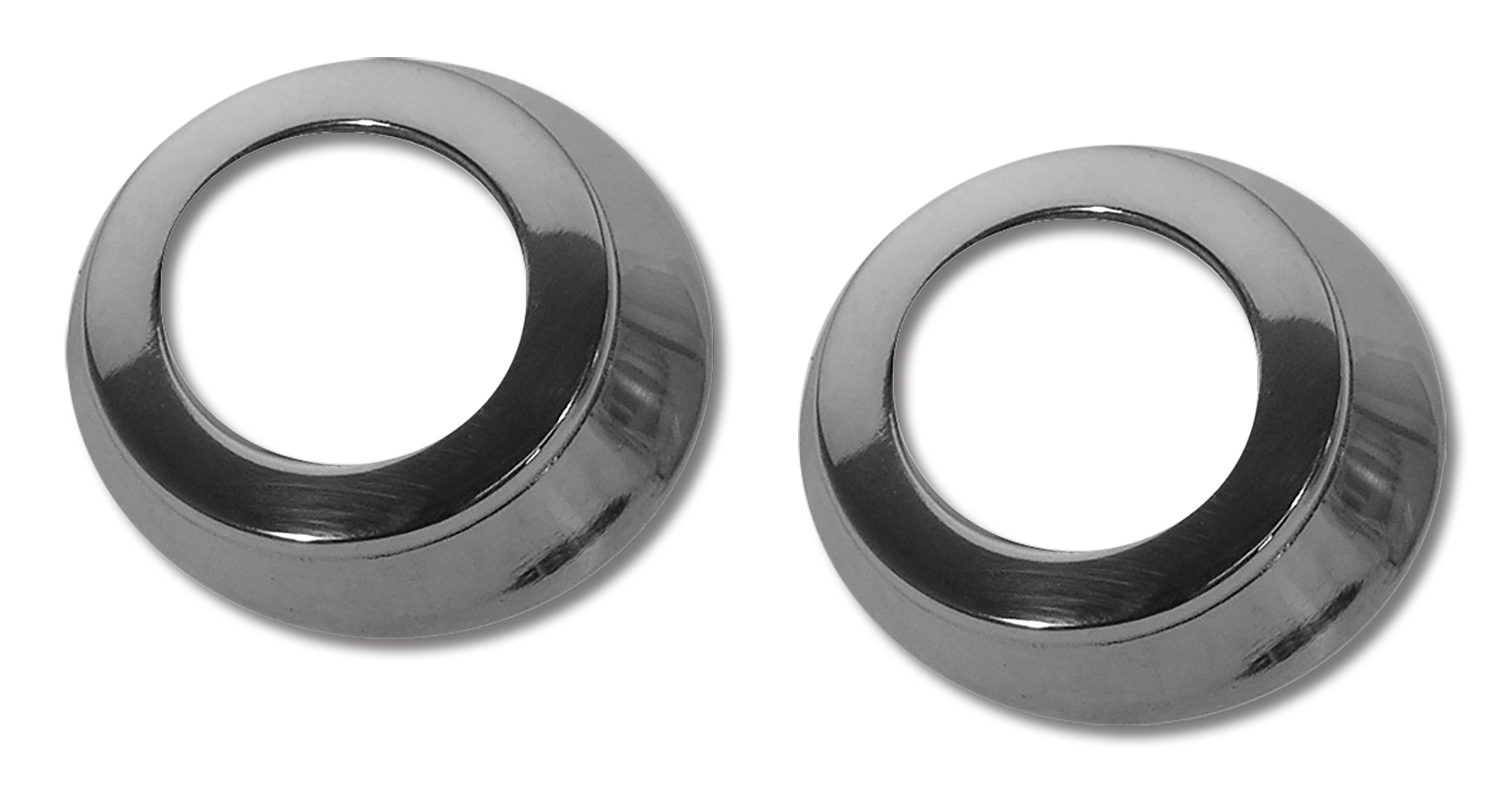 1963-1964 C2 Corvette Window Crank Bezels Stainless Steel