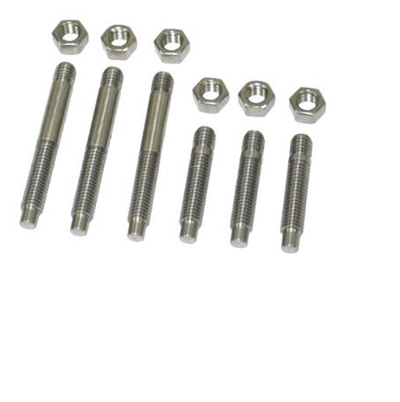 1957-1978 C3 Corvette Exhaust Manifold Studs W/Nuts - Stainless Steel 12pc