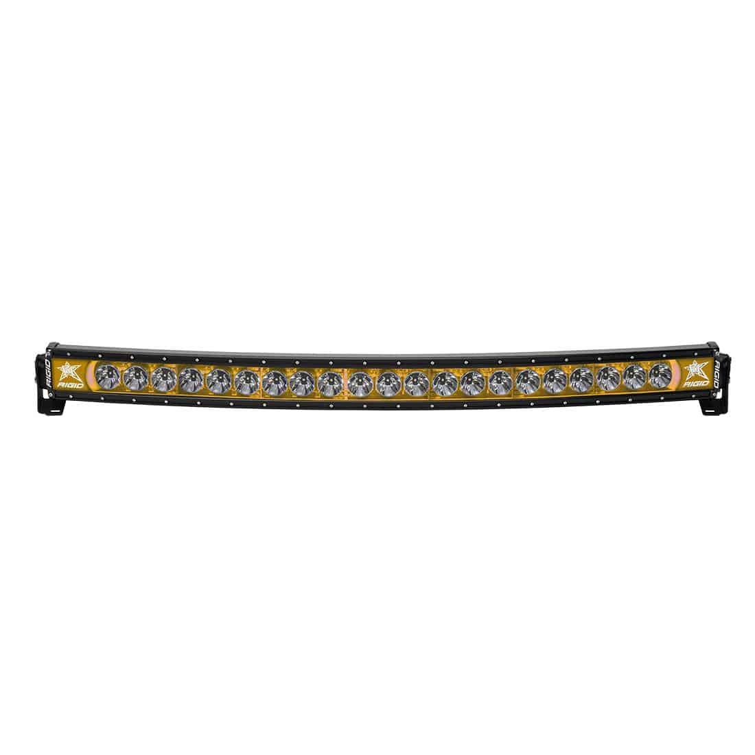 40 Inch LED Light Bar Single Row Curved Amber Backlight Radiance Plus RIGID Lighting 34004