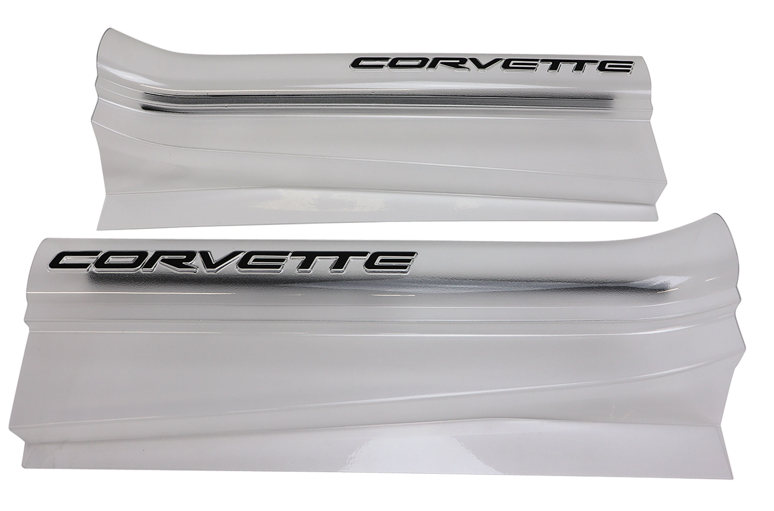 1997-2004 C5 Corvette Door Sill Guards W/Corvette Logo - Clear