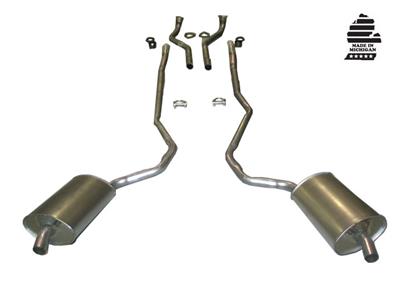 1969 C3 Corvette Exhaust System - 427 4-Speed 25 To 2 Inch W/Welded Secondary Pipe & Mufflers