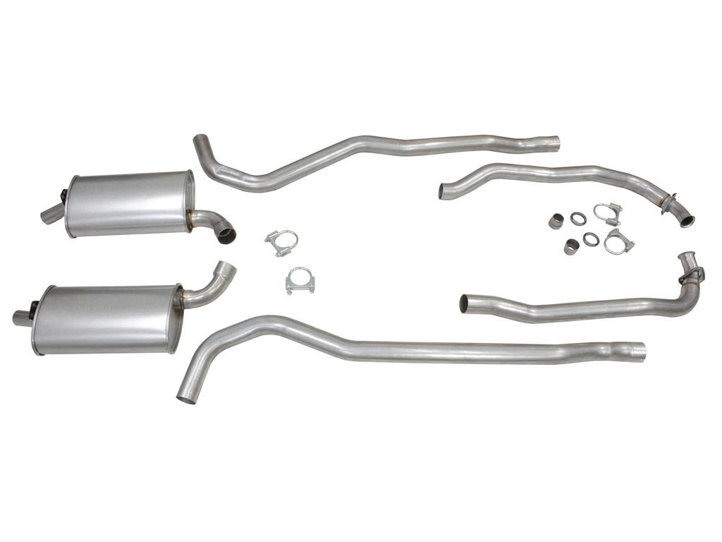 1968-1972 C3 Corvette Exhaust System - 327/350 4Sp HP 2-25 Inch W/Separate Secondary Pipes & Mufflers