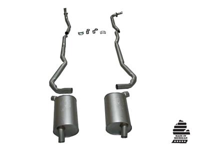 1973 C3 Corvette Exhaust System - 350 Auto 2-25 Inch W/Separate Secondary Pipes & Mufflers