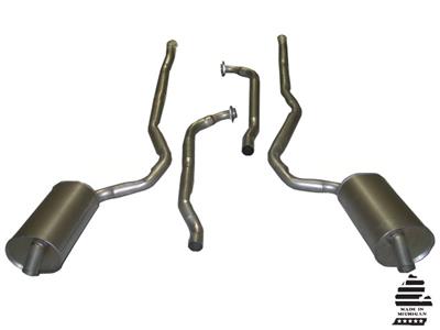1973 C3 Corvette Exhaust System - 350 4-Speed 2-25 Inch-Welded Pipe & Mufflers