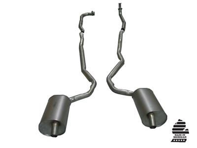 1973 C3 Corvette Exhaust System - 350 Automatic 2-25 Inch-Welded Pipe & Mufflers