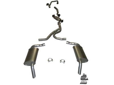 1975-1976 C3 Corvette Exhaust System - W/AIR - Low Profile Mufflers