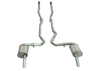 1975-1979 C3 Corvette Exhaust System - Dual-L82 Auto 2 To 25 Inch-Low Profile Mufflers