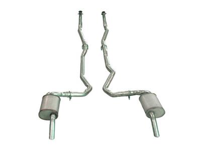 1974-1979 C3 Corvette Exhaust System - Dual-350 Automatic 2 Inch- Low Profile Mufflers