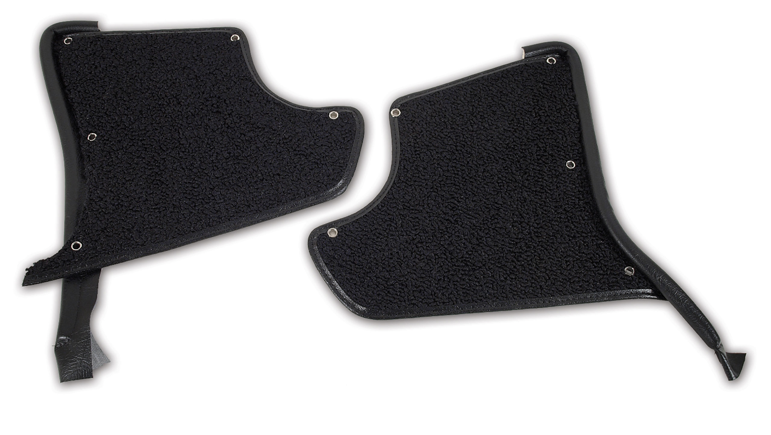 1963-1964 C2 Corvette Kick Panels W/Carpet - Black