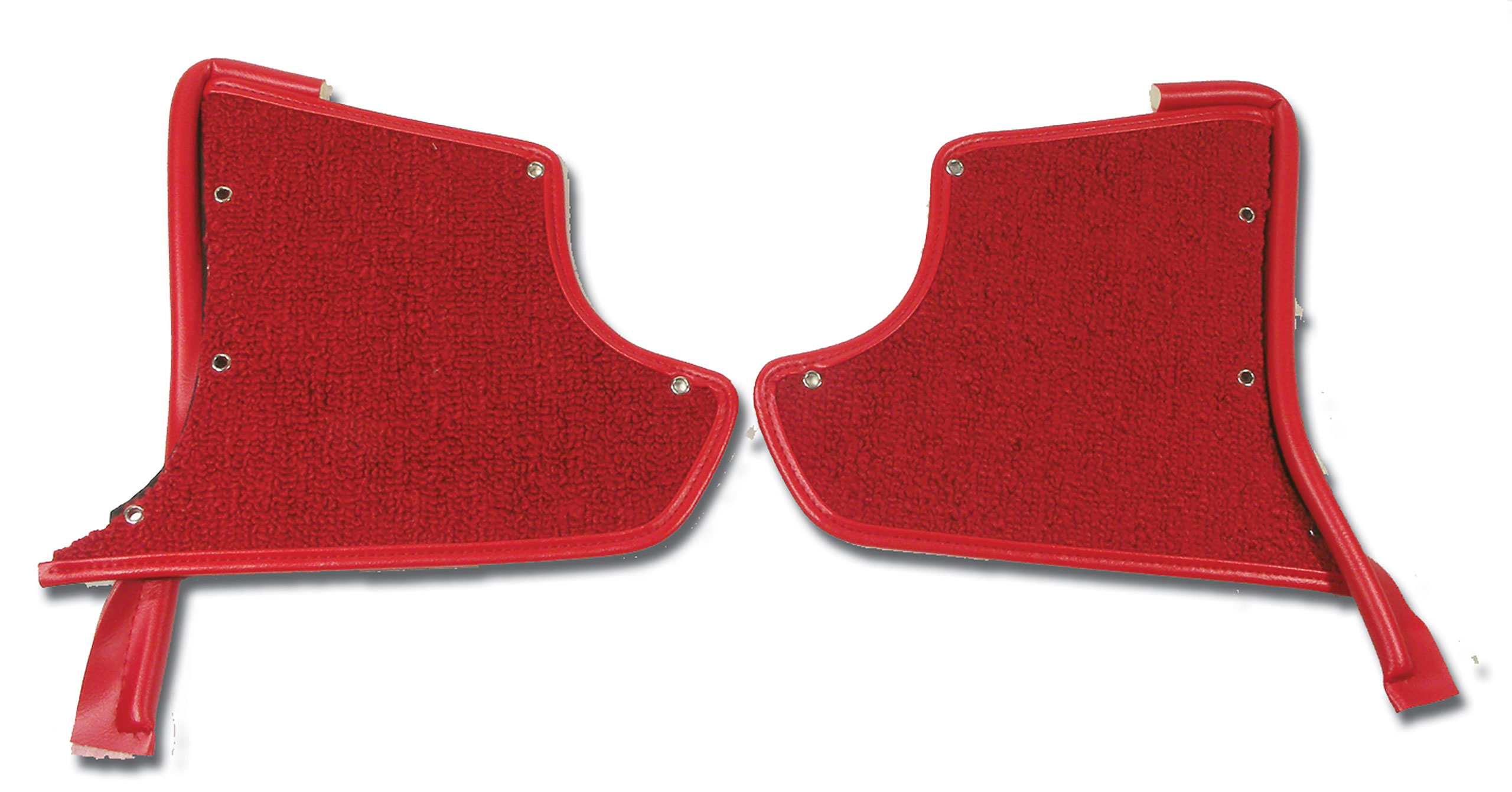 1965-1967 C2 Corvette Kick Panels W/Carpet - Red