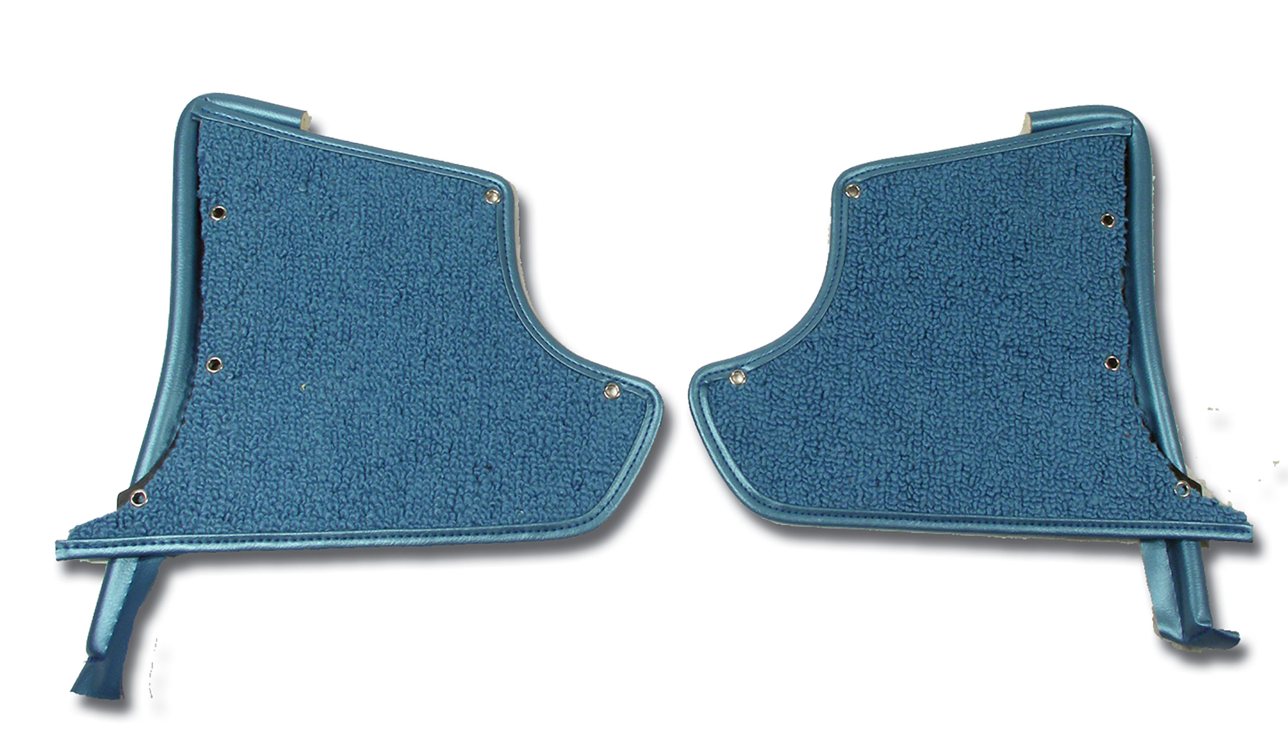 1965-1967 C2 Corvette Kick Panels W/Carpet - Bright Blue