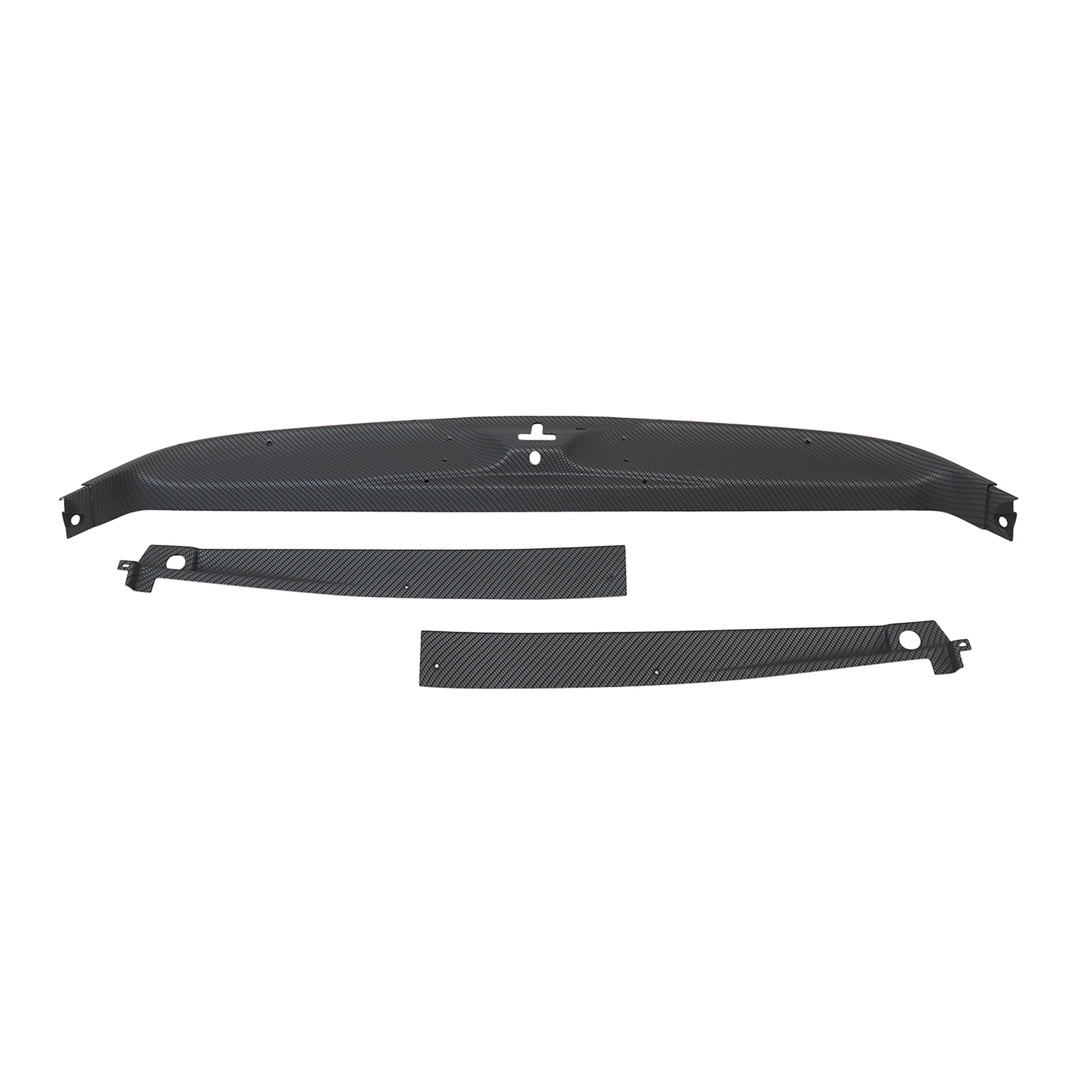 1984-1996 C4 Corvette Hydro Carbon Fiber Rear Deck Trim - 3 Piece Set - Matte Finish