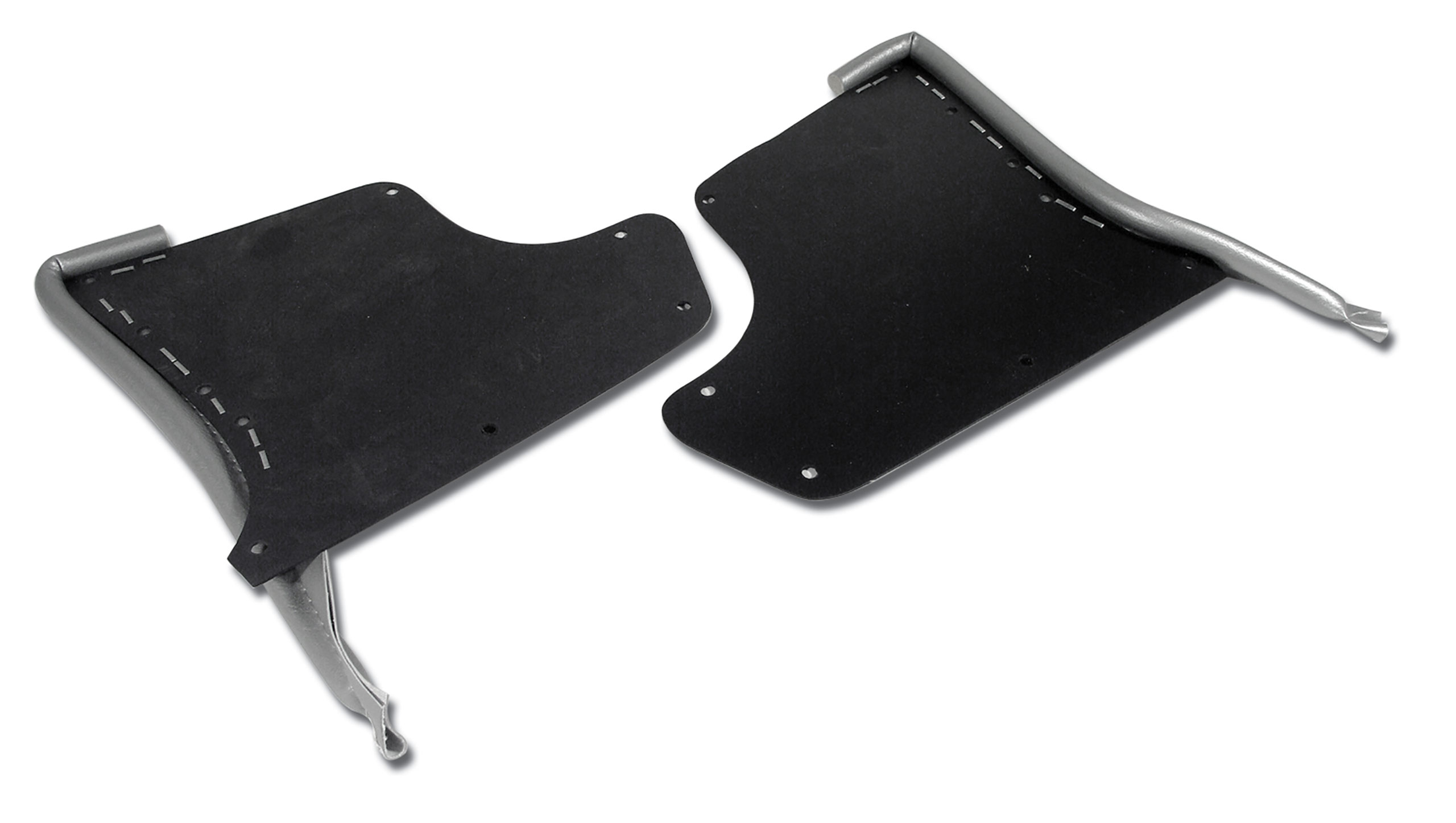 1965-1966 C2 Corvette Kick Panels W/Windlace - Silver