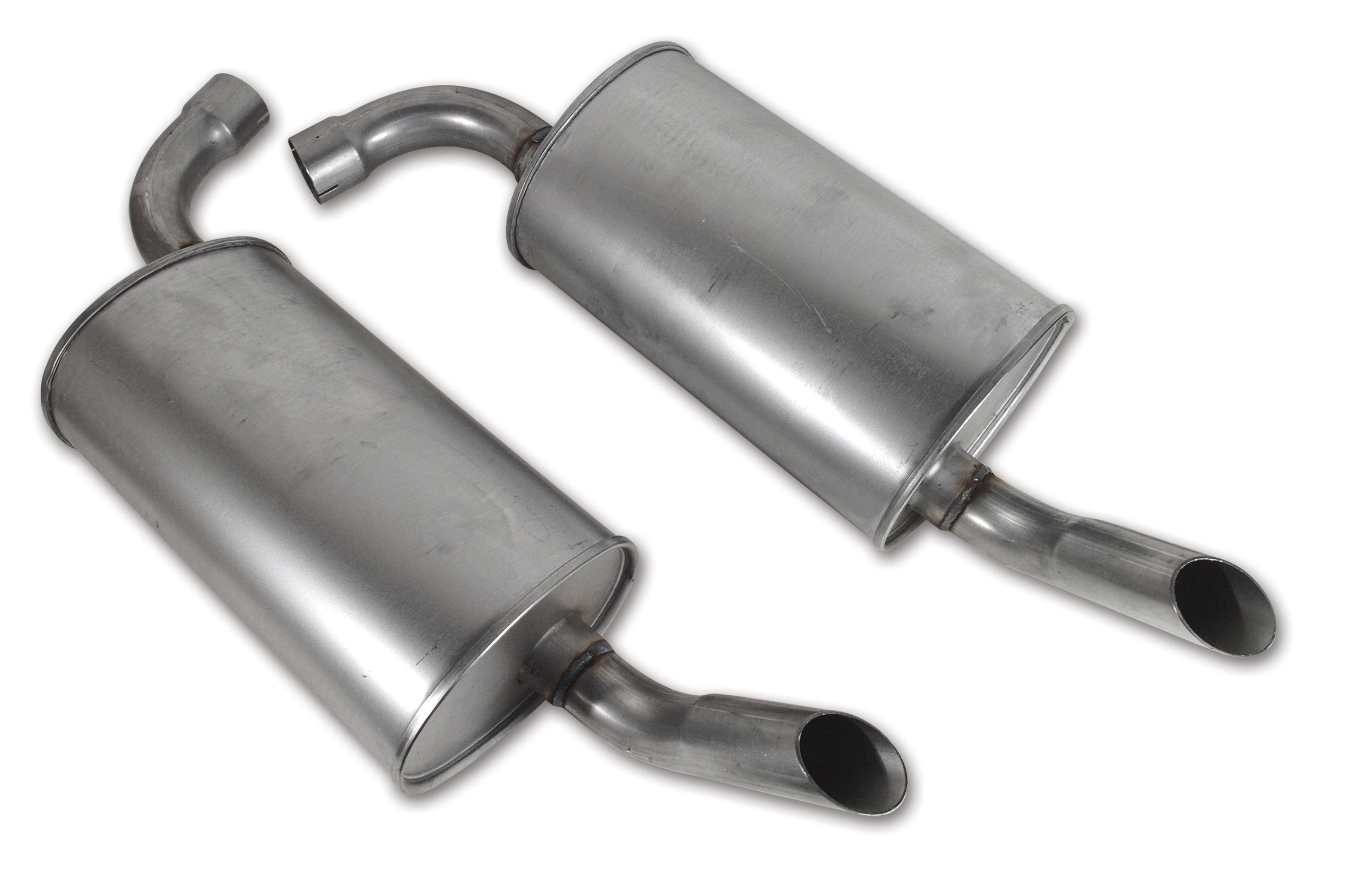 1975-1977 C3 Corvette Mufflers 225 Inch Round (Original Style)