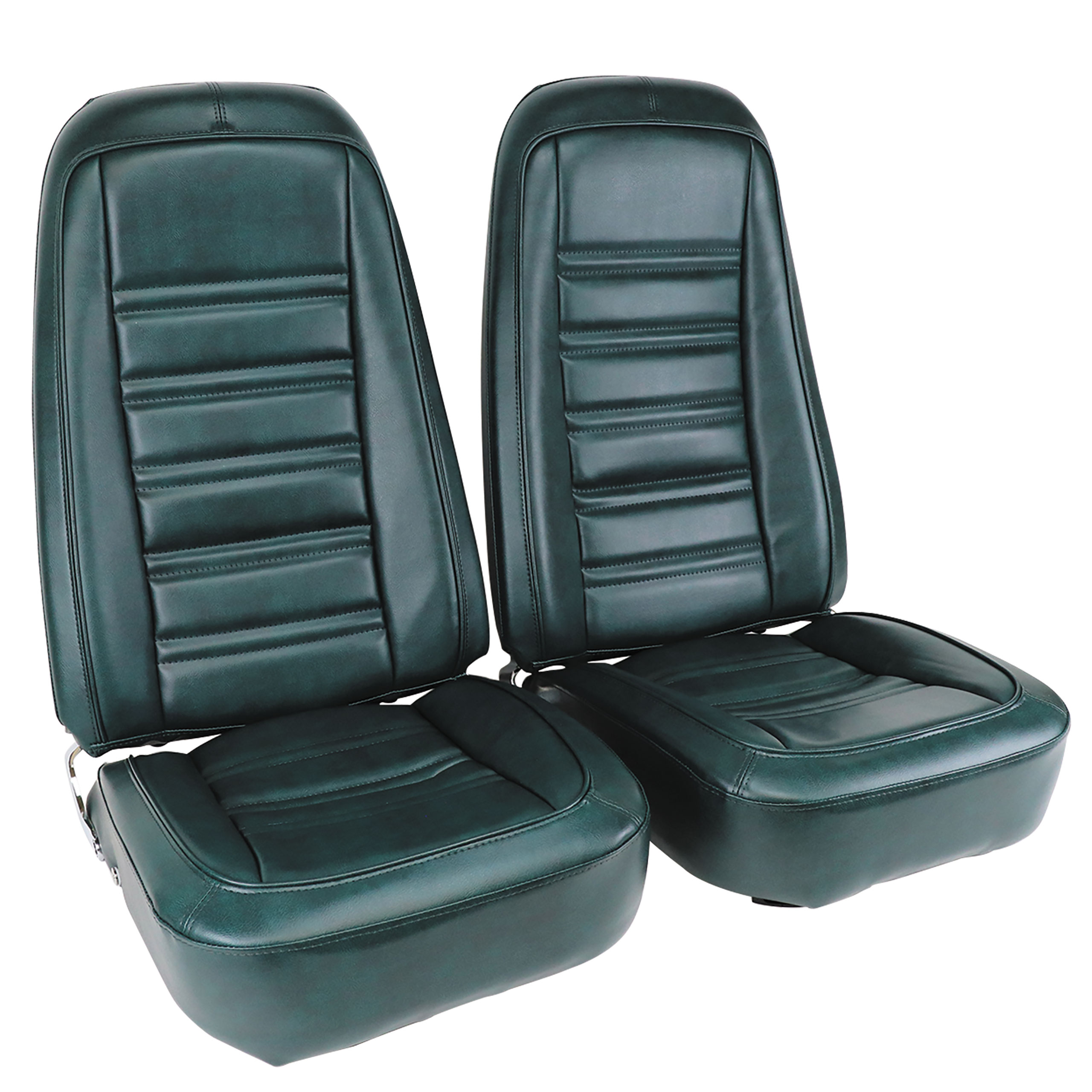 1976 C3 Corvette Mounted Seats Bluegreen "Leather-Like" Vinyl