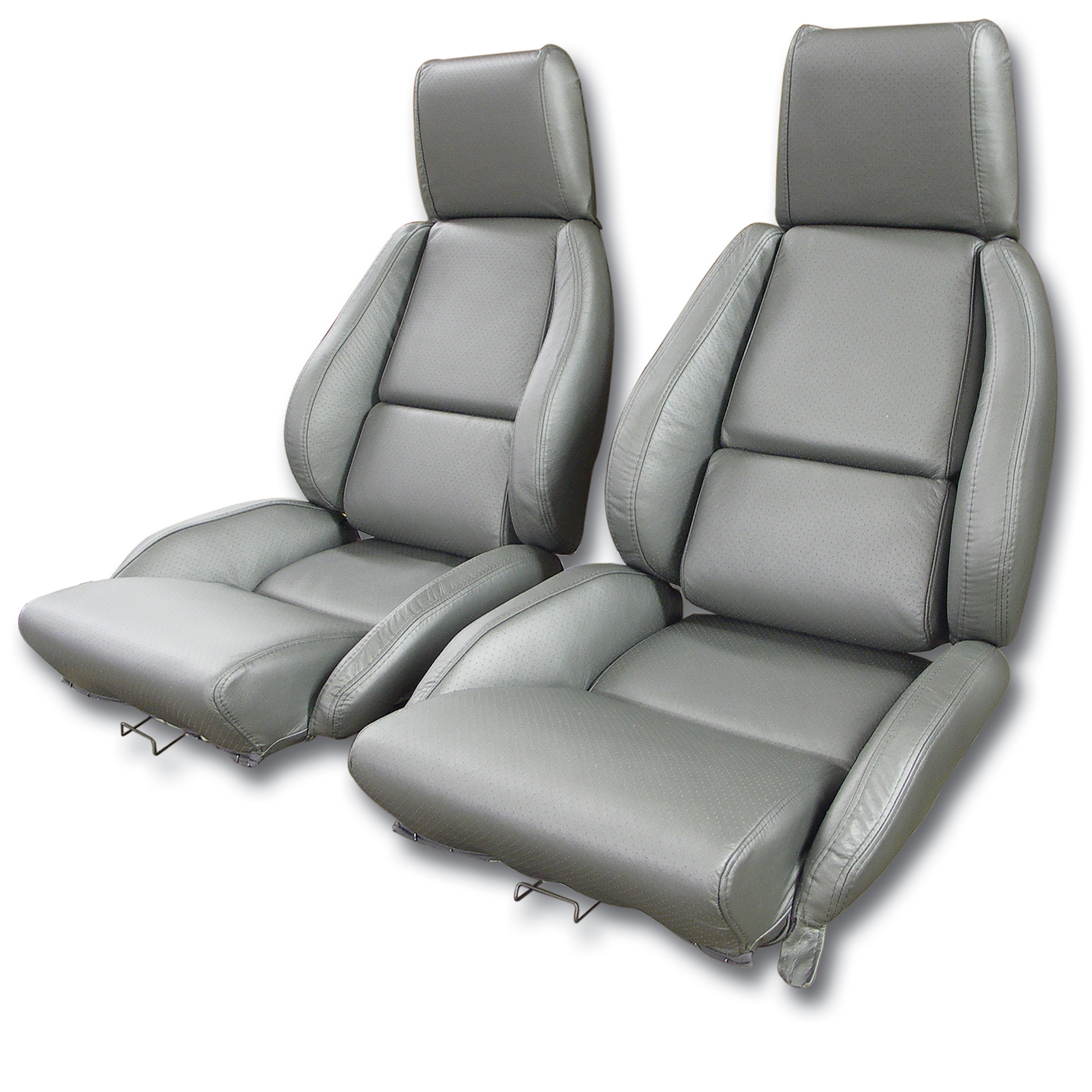 1984-1987 C4 Corvette Mounted Leather Seat Covers Gray Standard