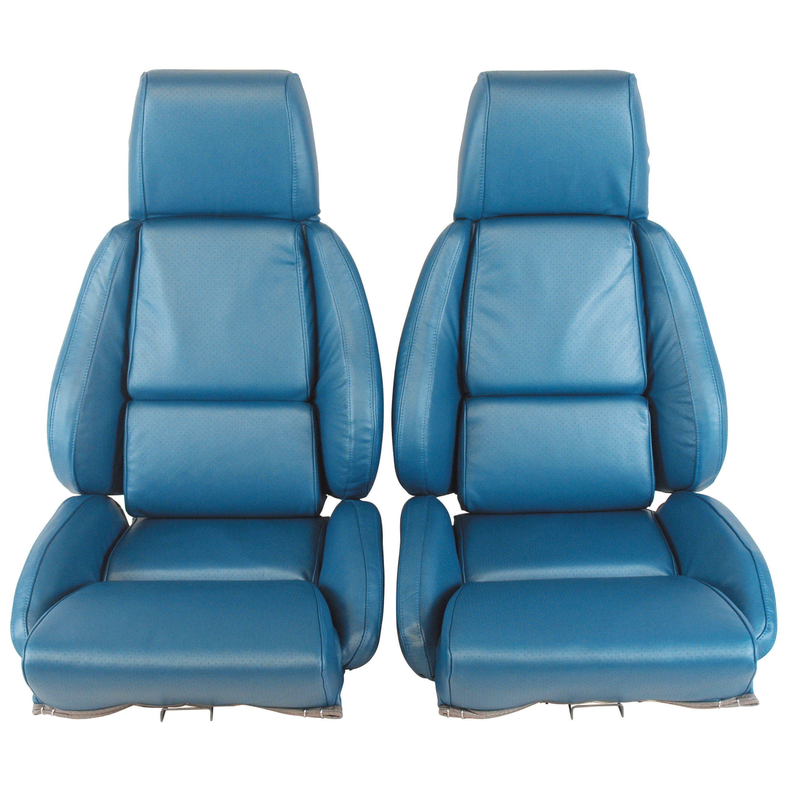 1986-1988 C4 Corvette Mounted Leather Seat Covers Blue Standard