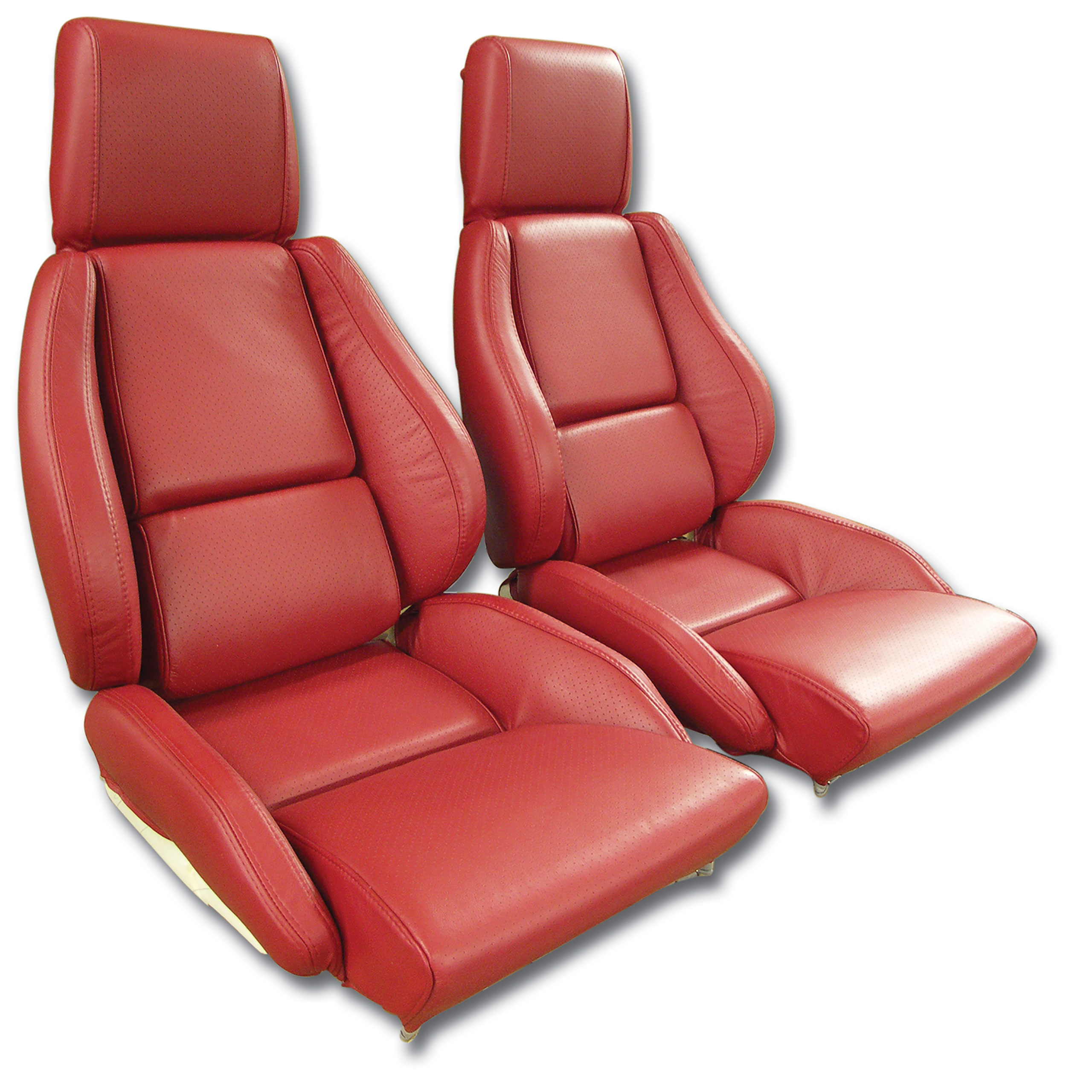 1986-1988 C4 Corvette Mounted Leather Seat Covers Red Standard