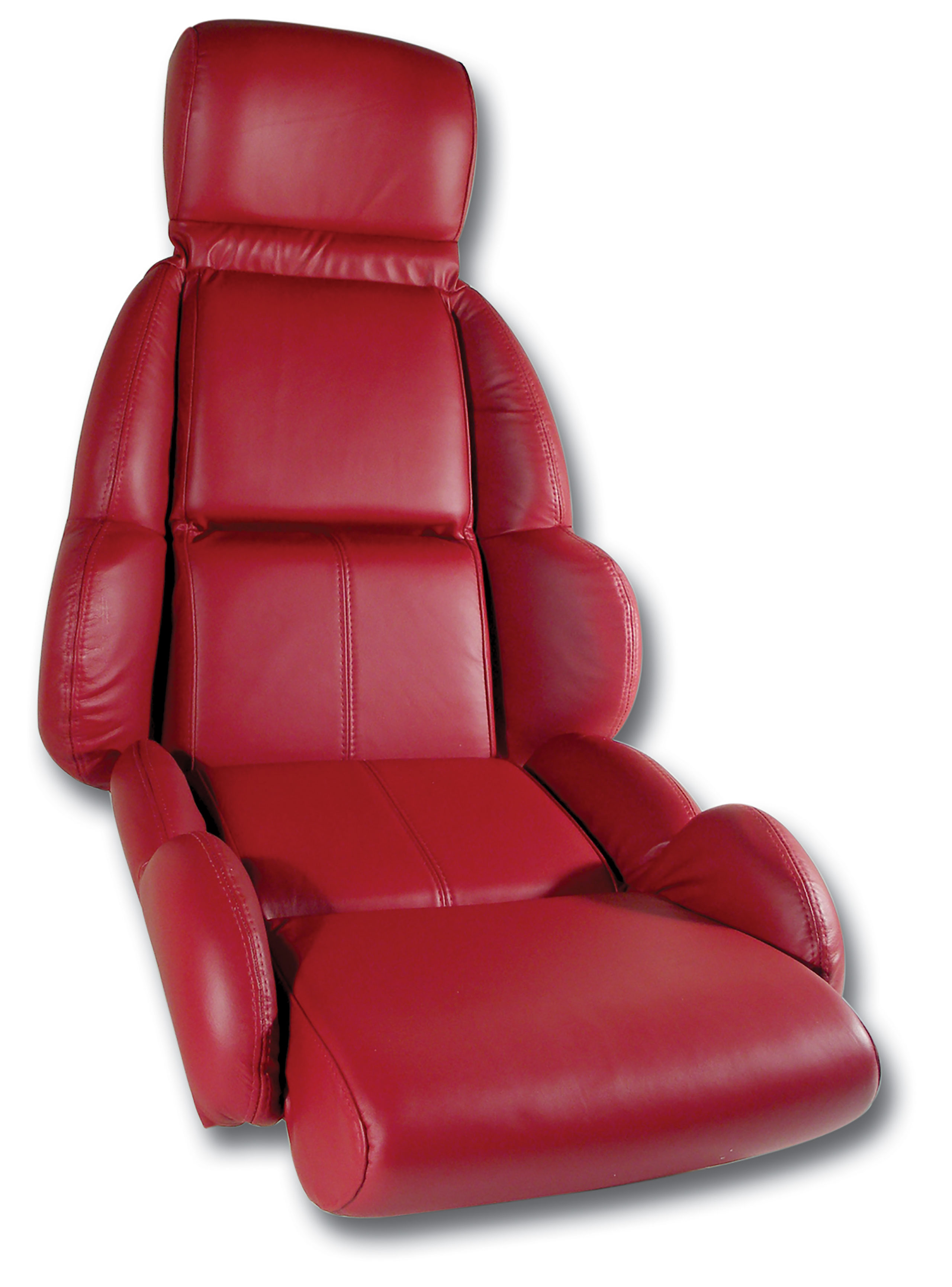 1989-1992 C4 Corvette Mounted Leather Seat Covers Red Standard