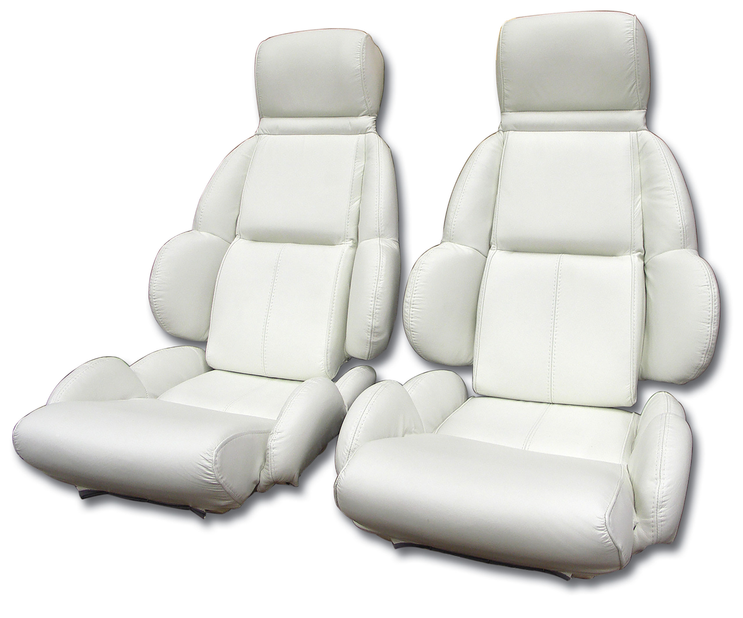1992 C4 Corvette Mounted Leather Seat Covers White Standard