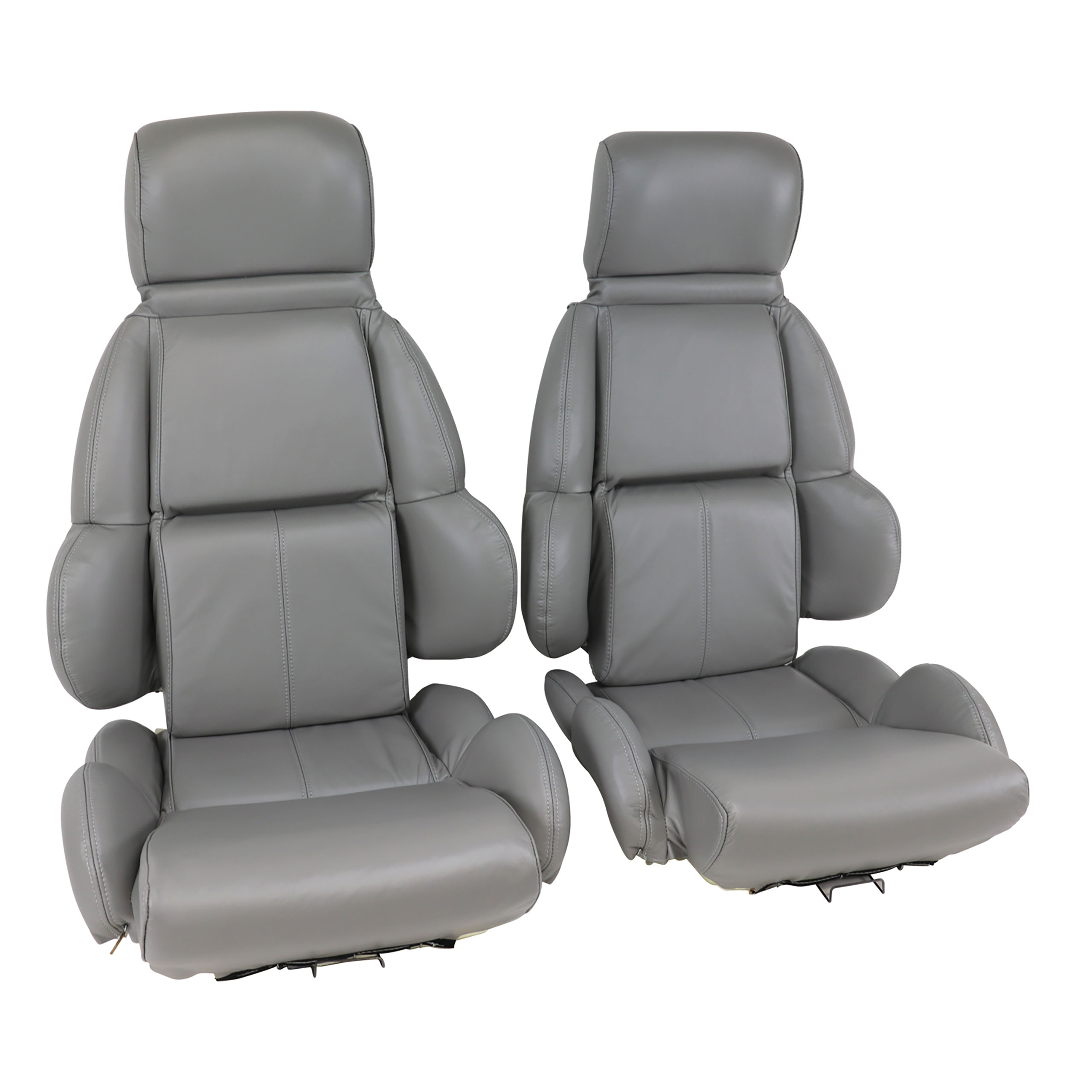 1992 C4 Corvette Mounted Leather Seat Covers Gray Standard