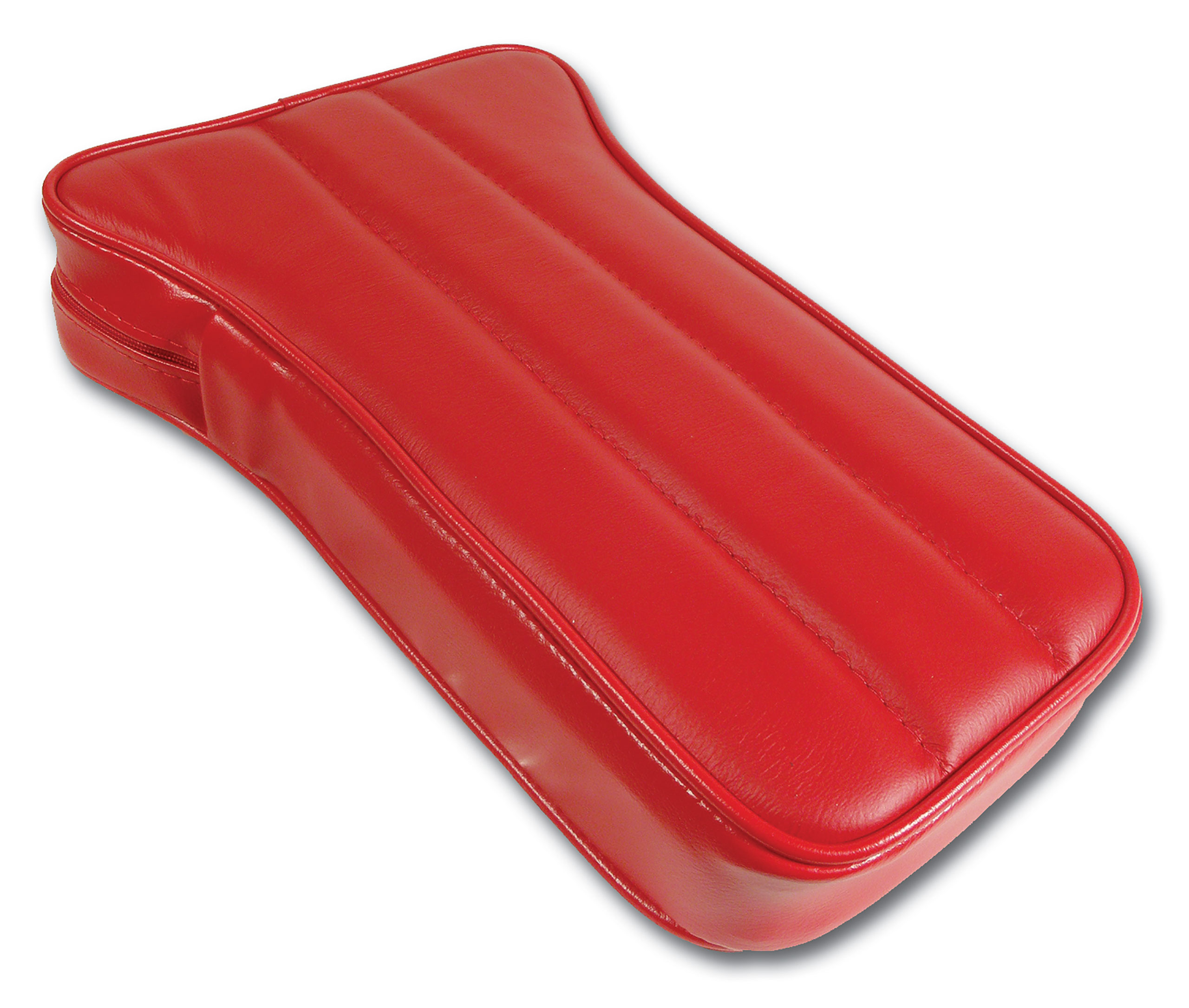 1969-1971 C3 Corvette Reproduction Center Armrest - Red Leather W/Vinyl