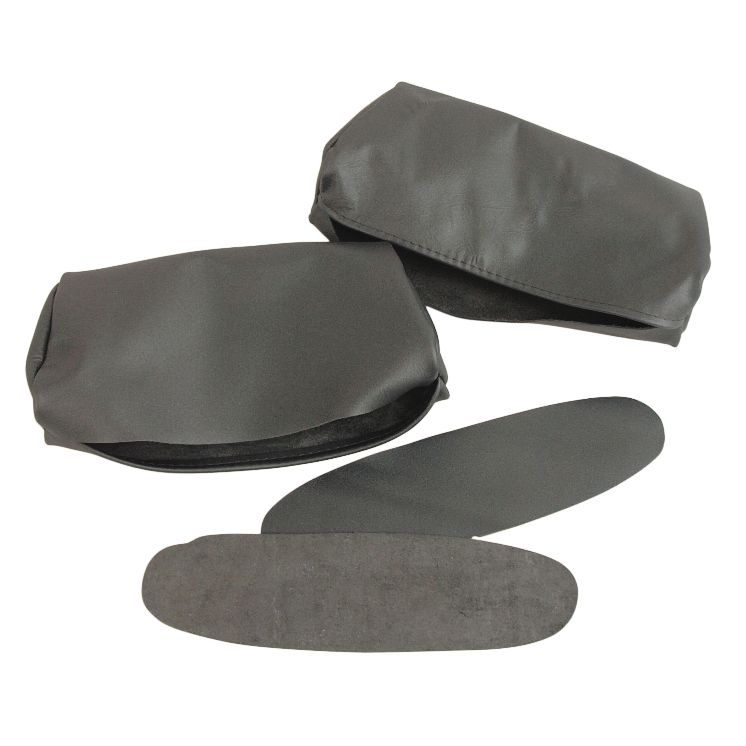 1968-1969 C3 Corvette Headrest Covers Gunmetal Leather