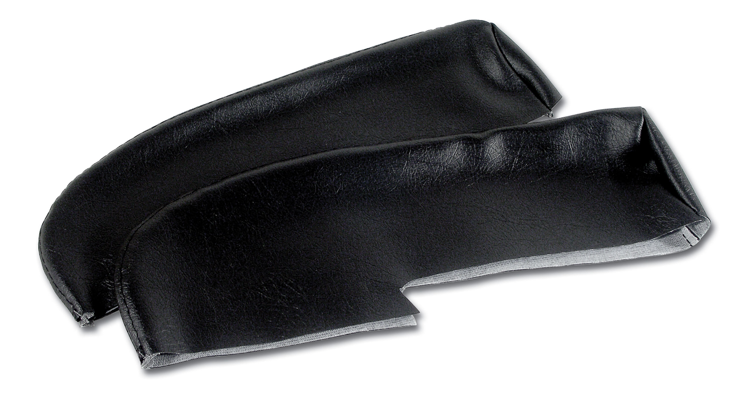 1959-1961 C1 Corvette Vinyl Armrest Cover Pair W/O Pad - Black