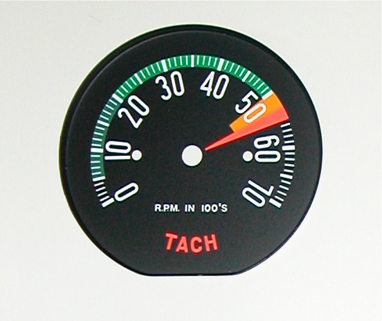 1960 C1 Corvette Tachometer Face Low RPM