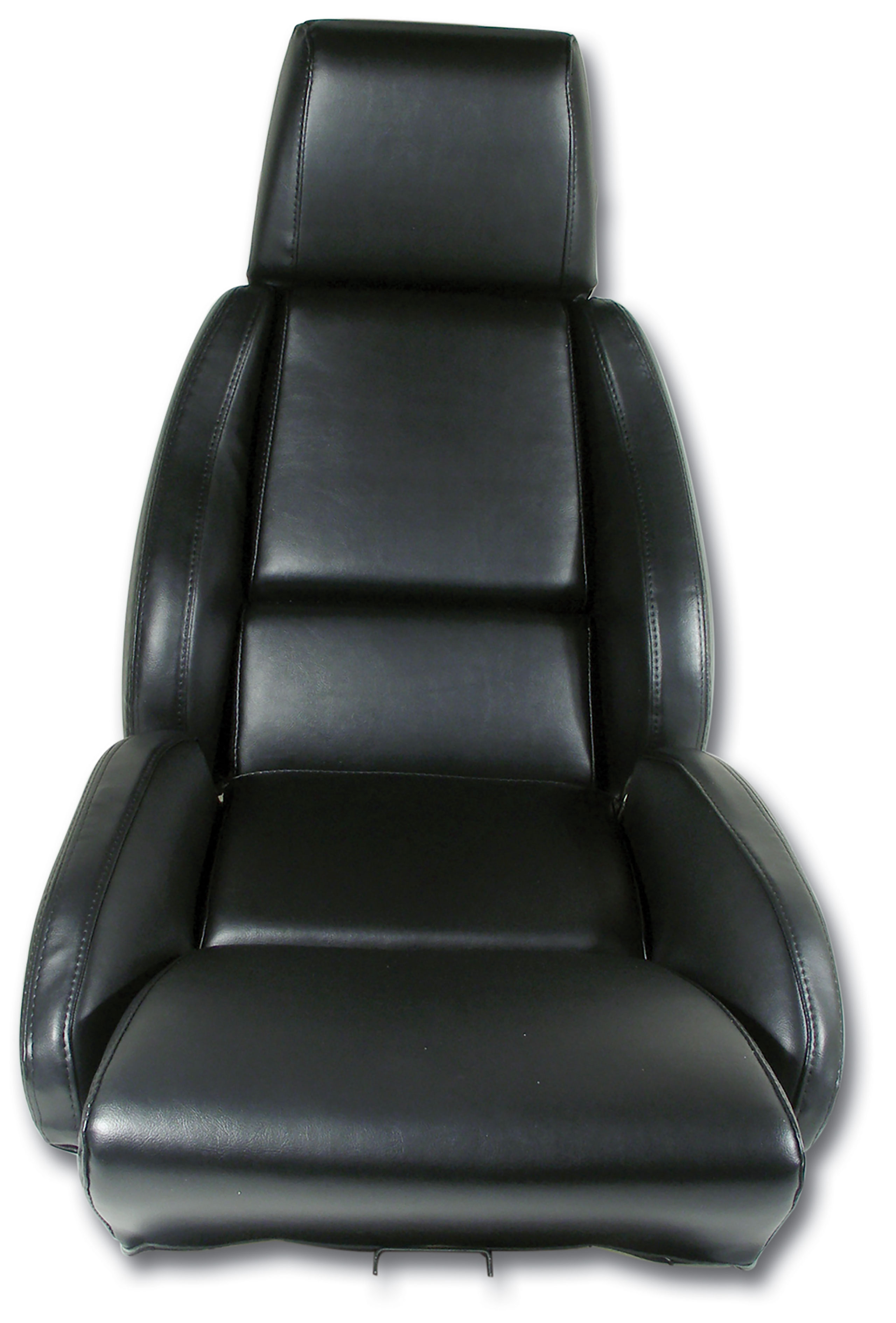 1984-1988 C4 Corvette Mounted "Leather-Like" Vinyl Seat Covers Black Standard No-Perforations