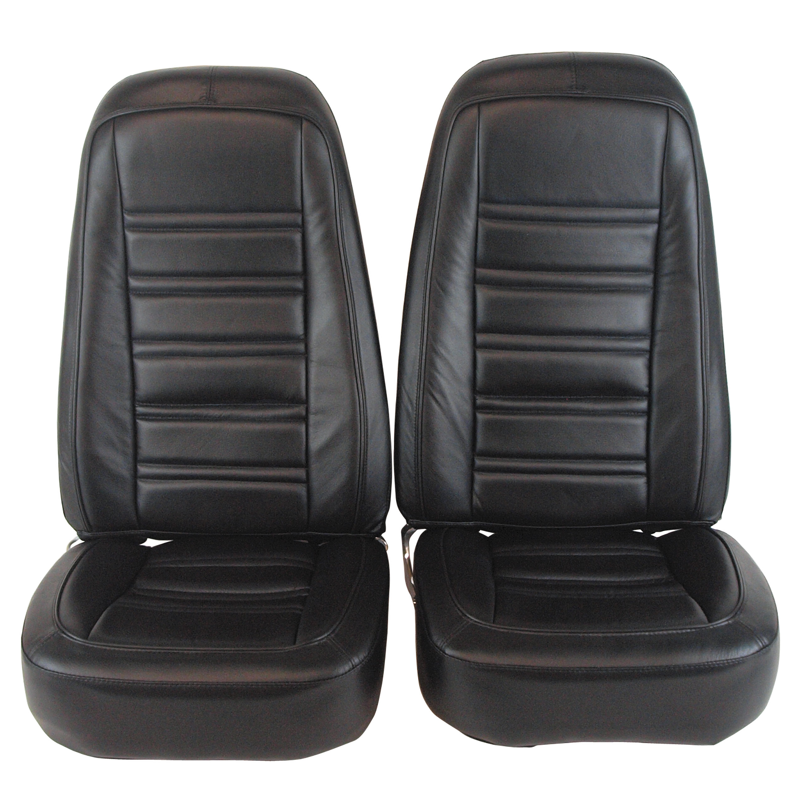 1976-1978 C3 Corvette Mounted Seats Driver Black Leather Vinyl