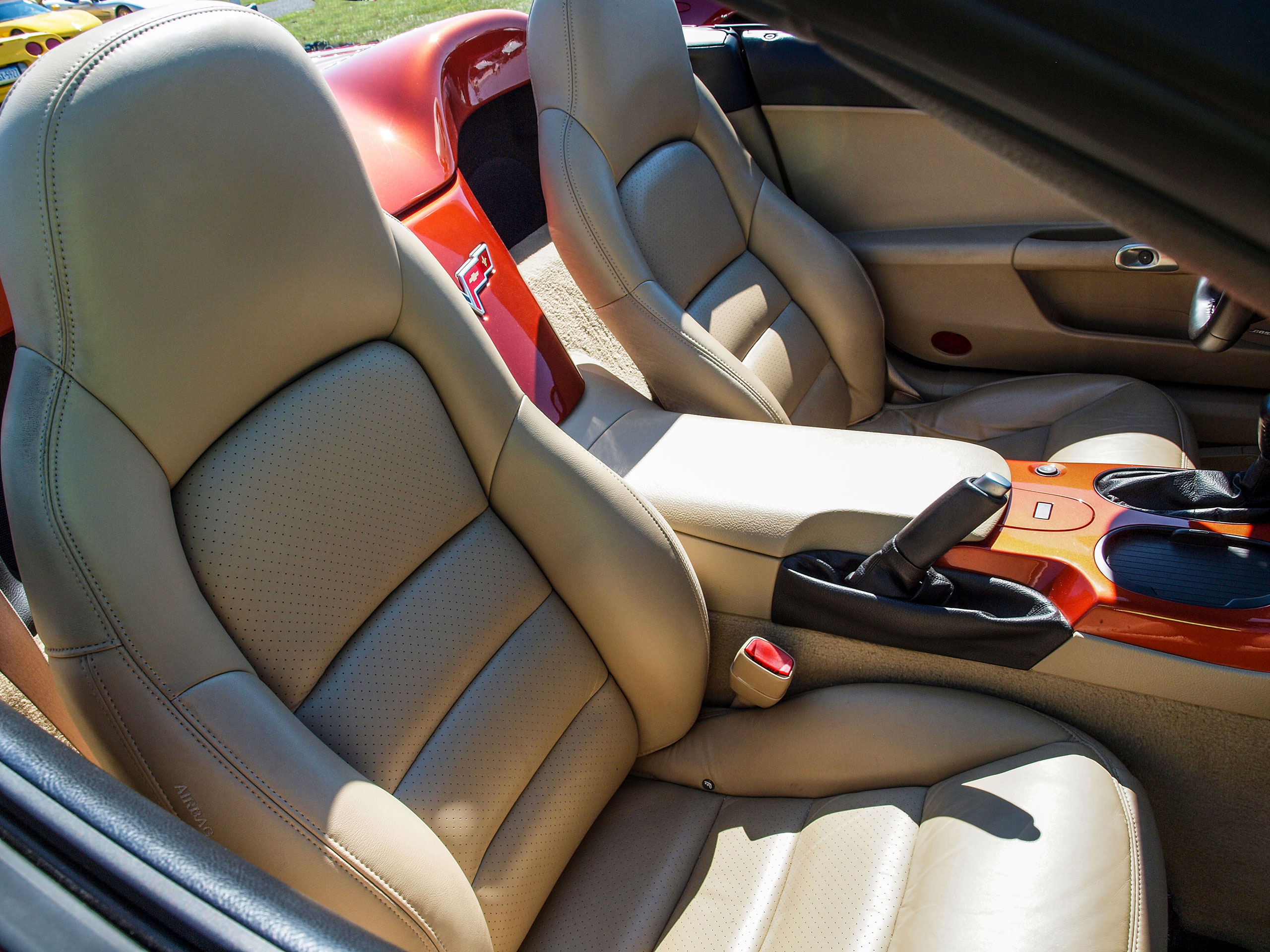 2005-2011 C6 Corvette 100% Leather Sport Seat Covers - Cashmere