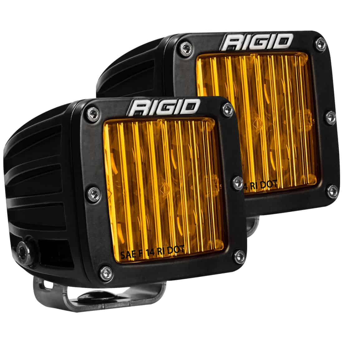SAE J583 Compliant Selective Yellow Fog Light Pair D-Series Pro Street Legal Surface Mount RIGID Lighting 504814