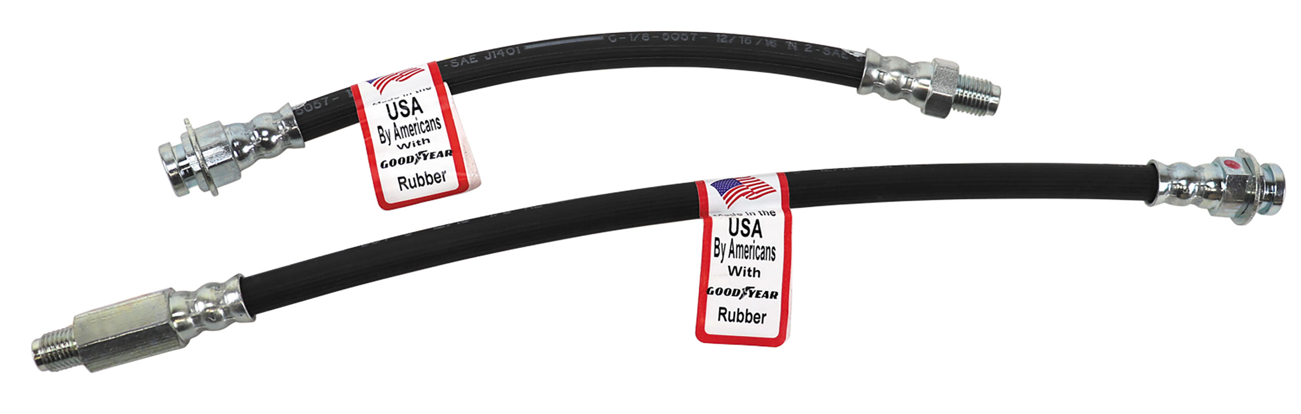 1963-1982 C3 Corvette Brake Lines Rubber 4 Piece Set (USA)