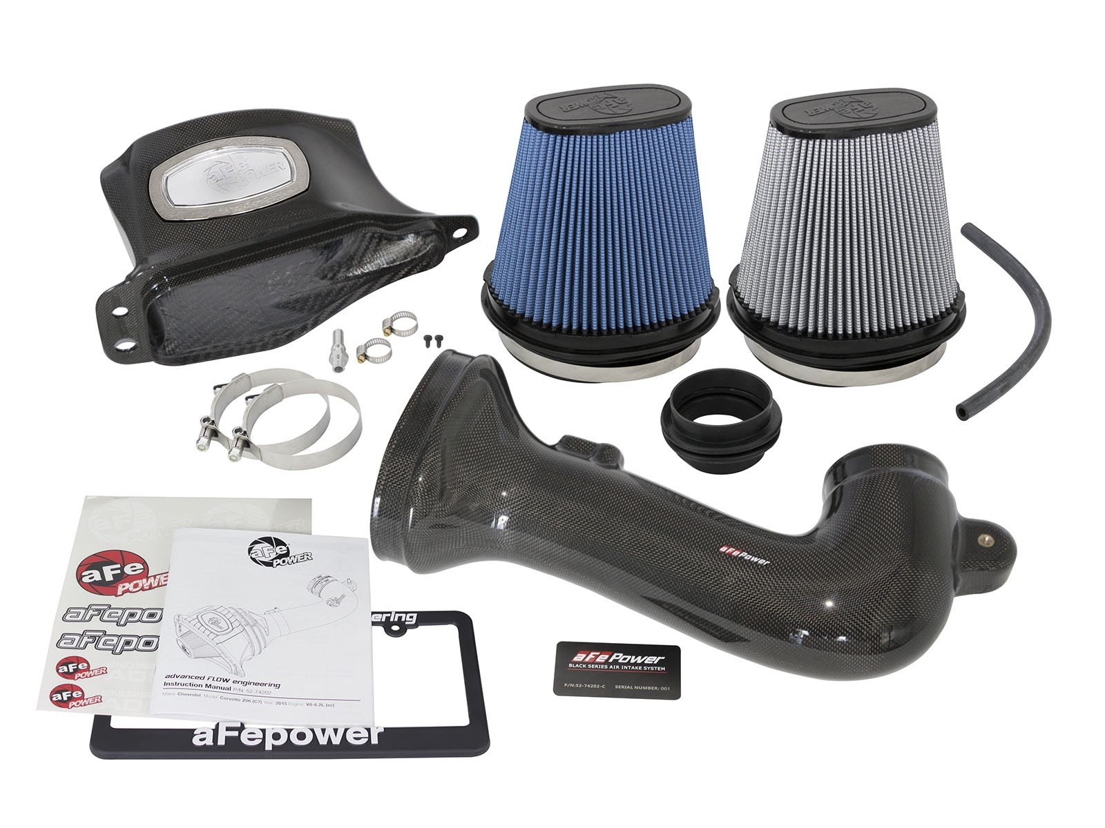 C7 Corvette Z06 aFe POWER Momentum Cold Air Intake System Carbon Fiber 