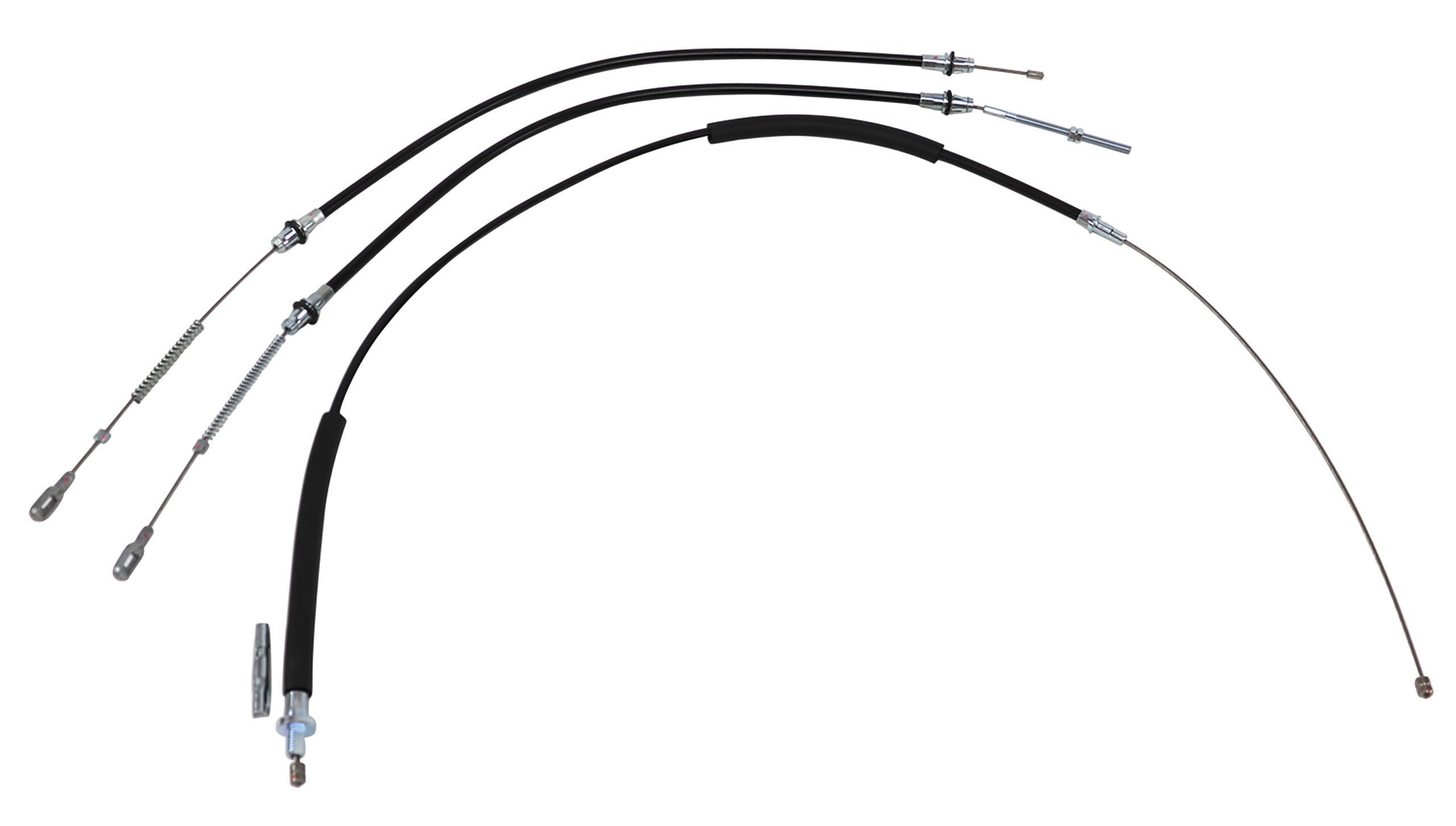 1984-1987 C4 Corvette Park Brake Cable Kit - Front and Rear - 3pcs