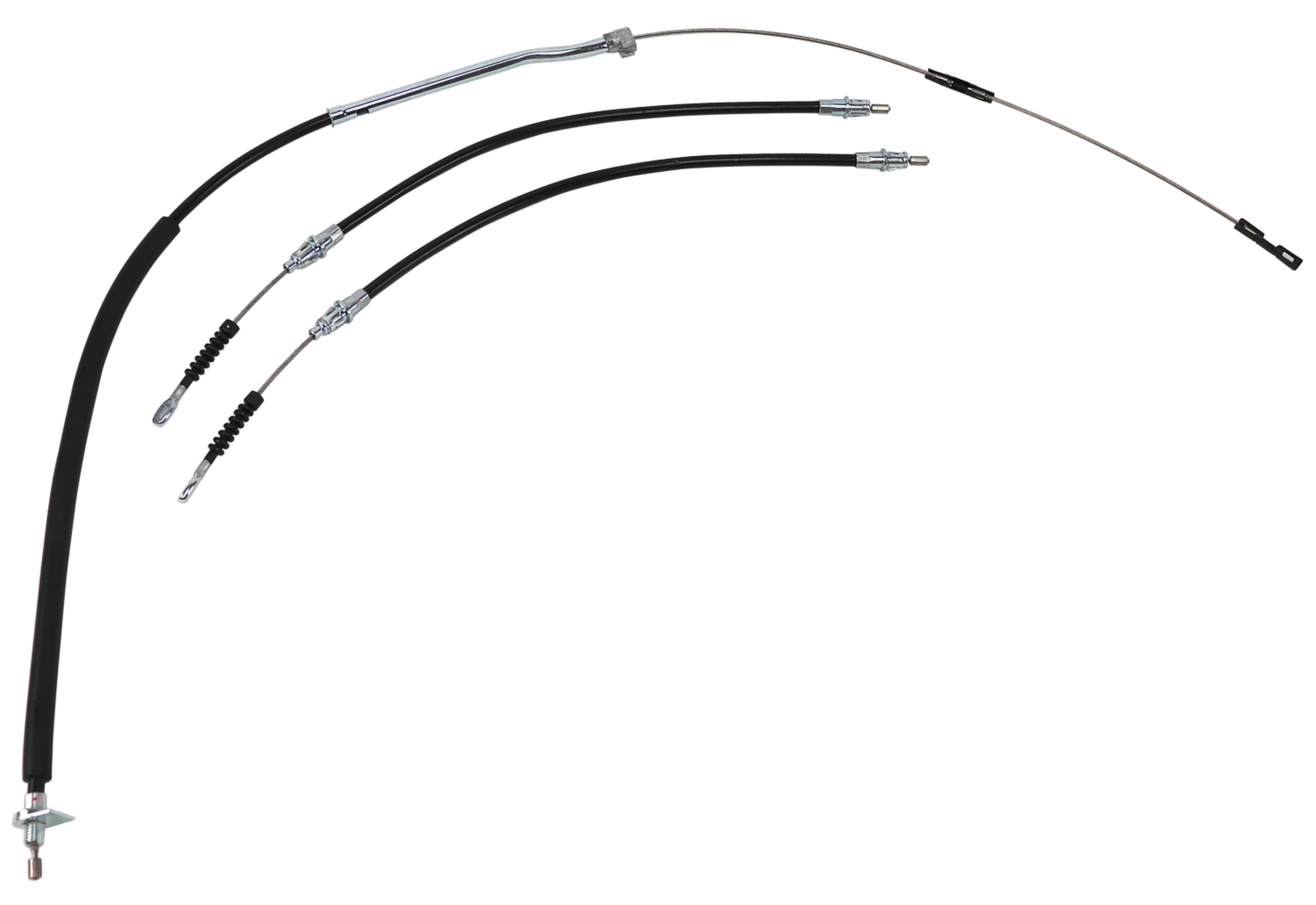 1988-1996 C4 Corvette Park Brake Cable Kit - Front and Rear - 3pcs